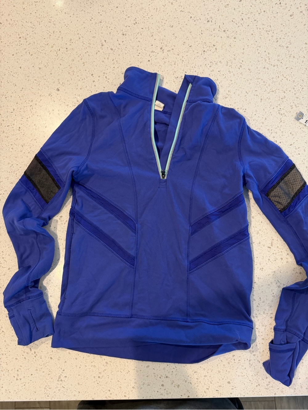 Ivivva by Lululemon Athletic Pullover Half-Zip Blue Active Top Sweatshirt 12